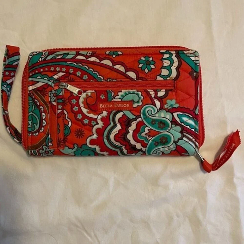 Bella Taylor Bali Bright Wrist Strap Zipper Wallett
